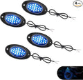 4 PCS LED Rock Lights Kits, Super Bright Ambient Underglow Lights, Waterproof LED Rock Light Kit, Universal Undercar Light for Pickup Off Road RZR SUV ATV UTV Car (Ice Blue)