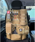 Upgrade 1000D Molle Seat Back Organizer with Pouches, Tactical Molle Vehicle Panel Car Seat Cover Protector Seat Back Organizers