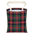 Cute Car Trash Can, Hanging Canvas Car Back Seat Organizer and Storage Bag, Funny Car Trash Bag For Travelling, Outdoor Cute Red Green Plaid