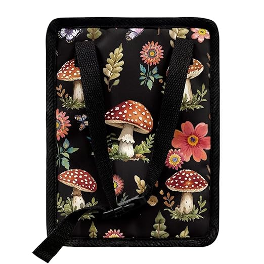 Cute Mushroom Car Trash Can Auto Garbage Bag with Lid Leak-Proof Car Storage Bag Garbage Bag Hanging for Headrest Portable Vehicle Backseat Organizer