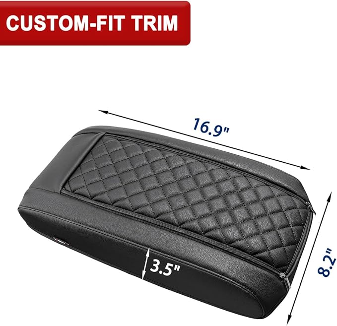 KBH Center Console Armrest Cover for Toyota Highlander 2020 2021 2022 2023 2024 2025, Arm Rest Lid Accessories Cushion Pad, Anti-Scratch, Black