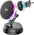 for Qi2 15W MagSafe Car Mount Charger with Cooling Fan, [Rapid Charging Cooler with RGB Lights], 78+LBS Stronger Suction Wireless Magnetic Mount on Vent/Dash/Windshield, for iPhone 17 16 15 14 13 12