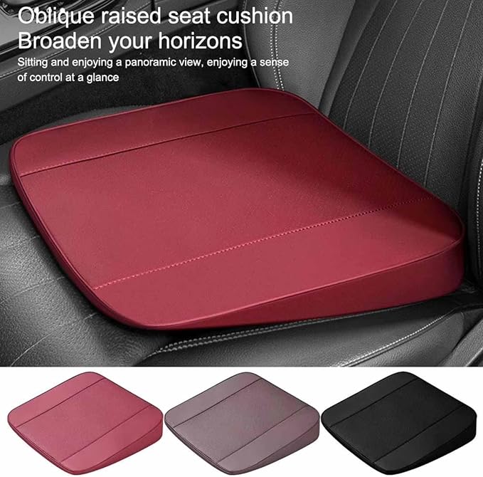Car Seat Cushion for Ford F150(7seats) 2017-2023, Nonslip Driving Comfort and Breathable Lumbar Support Pad Sciatica and Back Pain Relief,Red-6 cm