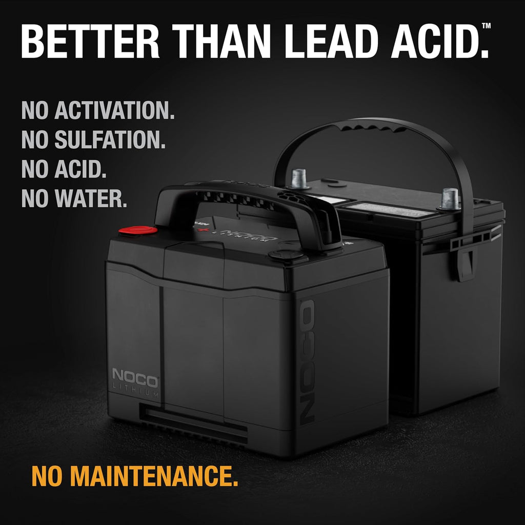 NOCO Lithium NLX24: 12V Dual-Purpose LiFePO4 Lithium-Ion Battery - 90Ah Deep-Cycle and 1200A Group 24 Starter Battery - UL Listed - Built-In Dynamic BMS