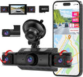 CATCATCH 4 Channel Dash Cam 360° View,4K Front and Rear Dash Camera for Cars,WDR Night Vision,Smart Voice Control,Built-in WiFi&GPS,G-Sensor,24H Parking Mode,Free 64GB SD Card,Suction Cup