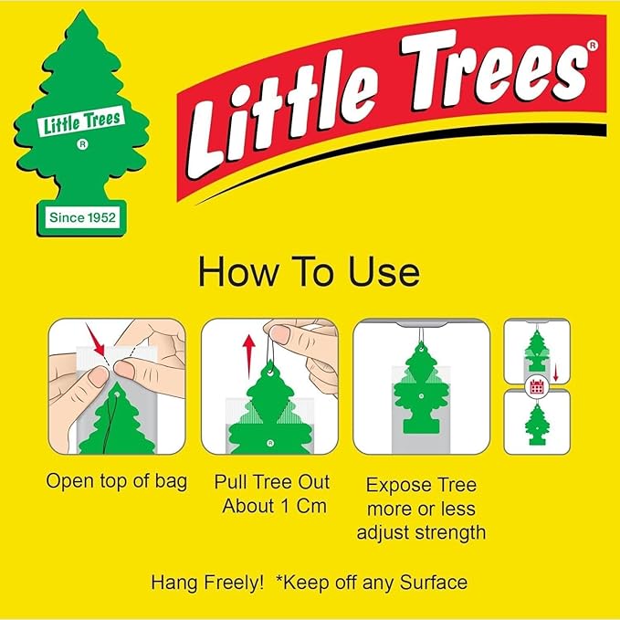 LITTLE TREES Car Air Freshener | Hanging Paper Tree for Home or Car | Jasmin | 12 Pack