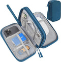 Electronic Organizer Travel Cable Accessories Bag, Waterproof Electronic Organizer Case, Accessories Organizer Bag for Power Bank, Charging Cords, Chargers, USB Cable, Earphones (Dark Green)