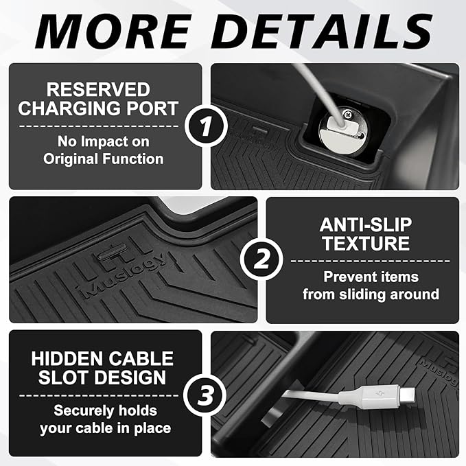 Muslogy Center Console Organizer Compatible with 2005-2021 Nissan Frontier & 2005-2012 Nissan Pathfinder Accessories Middle Console Divider Storage Box Armrest Insert Tray with Anti-Slip Mats