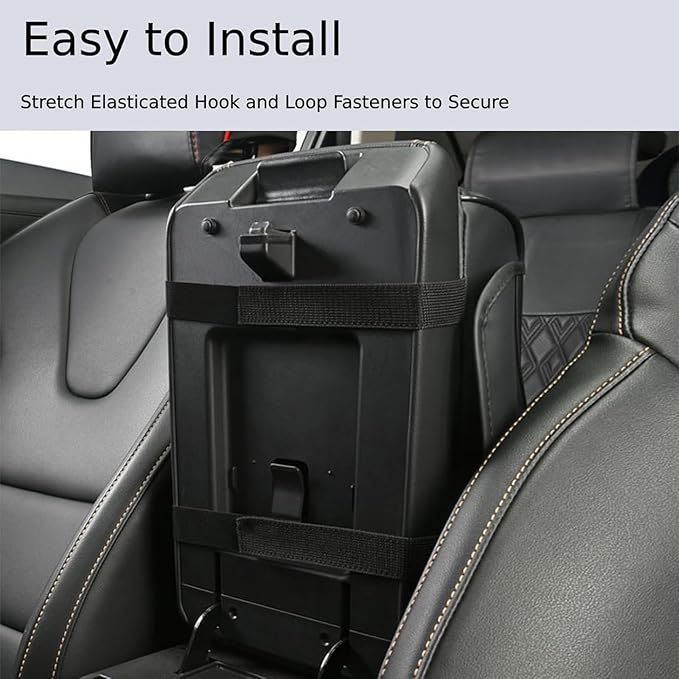Car Center Console Cover for Hyundai Tucson 2021-2024, Leather Armrest Cushion Protector Pad with Tissue Box Holder Storage Pockets Cup Holder Phone Slot,A/Black