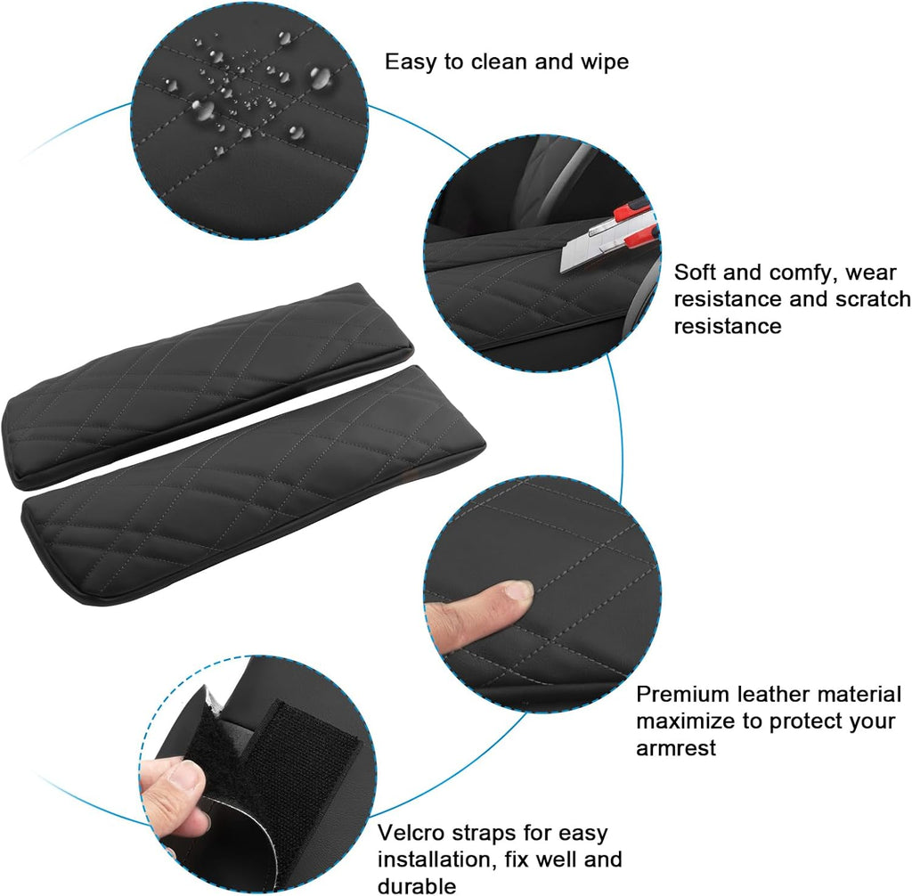 SXCY for 2022-2024 2025 BMW iX Armrest Cover [Add Pad] 2024 2025 iX Center Console Cover for 2024 2025 BMW iX Console Cover Pad 2022-2024 2025 iX Accessory (Black)