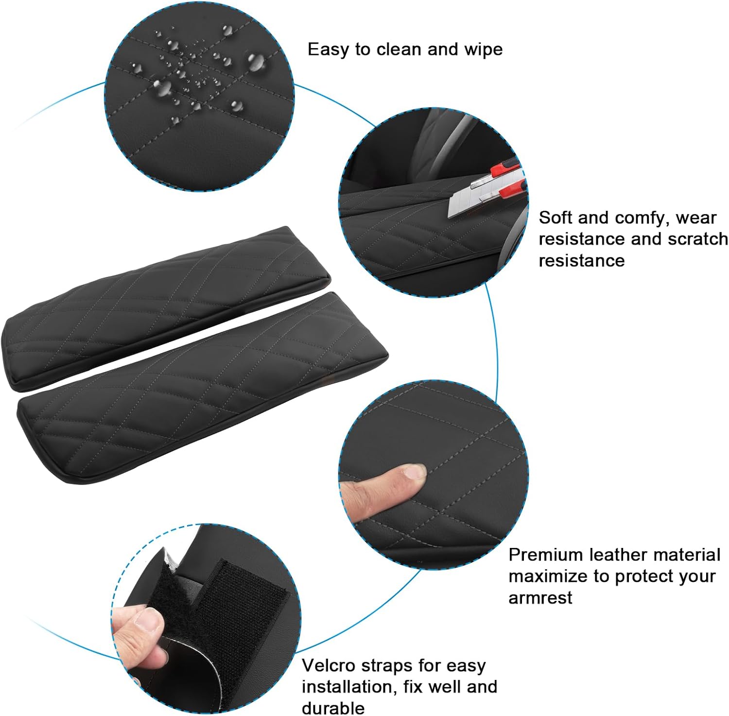 SXCY for 2022-2024 2025 BMW iX Armrest Cover [Add Pad] 2024 2025 iX Center Console Cover for 2024 2025 BMW iX Console Cover Pad 2022-2024 2025 iX Accessory (Black)