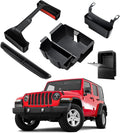 BANKKY 5PCS Center Console Organizer for 2018-2023 Jeep Wrangler JL JLU and Gladiator JT Accessories, Gear Shift Tray, Hanging Storage Box, Armrest Hidden Box, Passenger Side Grab Bar Tray, Not for JK