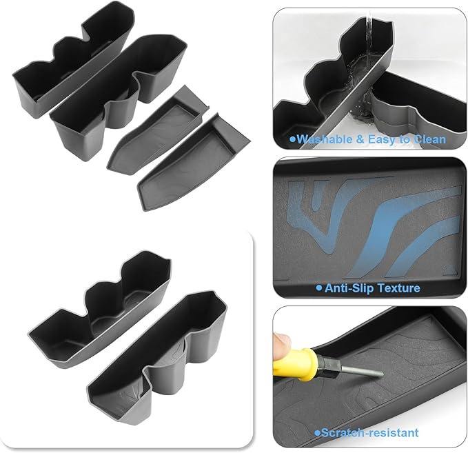 (6pcs) 2024 2025 2026 Tacoma Door Pocket Tray for Toyota Tacoma (SR5/TRD Off-Road/TRD Sport/TRD Pro/Limited/Trailhunter), Durable Door Slot Pocket Insert 2025 2026 Tacoma Accessories