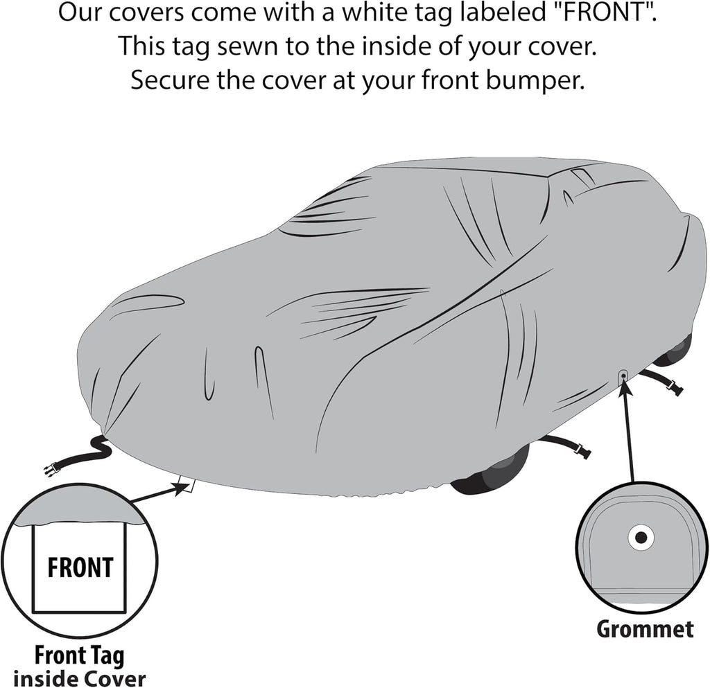 5 Layer Car Cover for Cadillac CT6 2016-2020 Sedan 4-Door Semi Custom Fit Full Coverage Heavy Duty All Weather Protection Breathable Dust Wind Shield