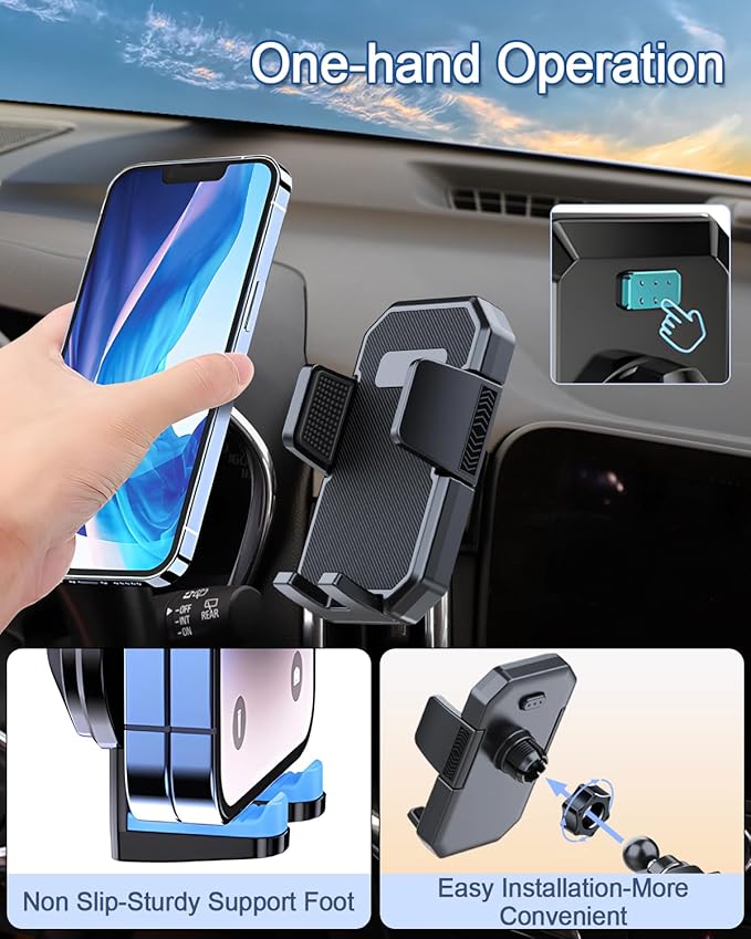 PZK Car Phone Mount for Chevrolet Equinox 2018 2019-2021 2022 2023 Accessories Chevy Car Phone Holder Auto Lock for Air Vent Hands Free 360° Rotation Cell Phone Automobile Cradles