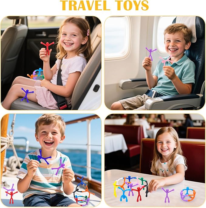 10Pcs Magnetic Travel Toys, Magnets Men for Kids, Cute Magnetic People Airplane Car Toddler Travel Essential, Fridge Magnets Sensory Fidget Toys for Adults Kids