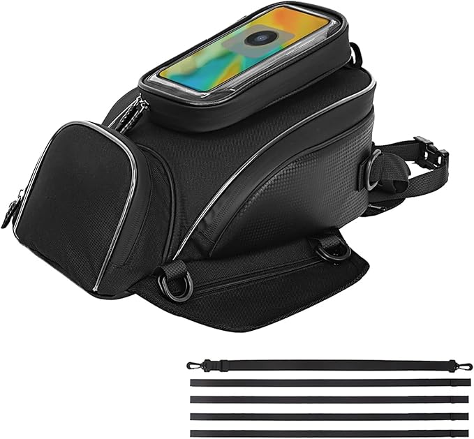 Motorcycle Tank Bag for Harley Davidson Road Glide Special, Strong Magnetic Waterproof Oxford Black Motorbike Quick Release Pannier Bag