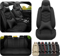 Car Seat Covers for Jeep Grand Cherokee L 2021-2025, Premium Nappa Leather Car Seat Cover, Stylish Sport Seat Covers， Automobile Seat Cover Sets.(Luxury 5 Seats/Pure Black)