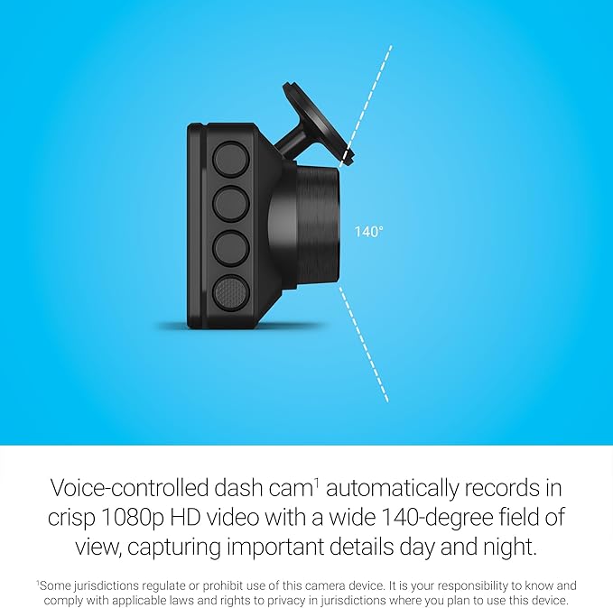 Garmin Dash Cam X110 Compact 1080p HD Camera | 140° FOV, Clarity Polarizer, Voice Control, GPS, 2.4" Display, Automatic Incident Detection Recording | Signature Series 64GB Micro SDXC Card