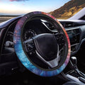 AFPANQZ Galaxy Novelty Red & Blue Auto Steering Wheel Covers Sweat Absorption Comfort Grip Anti-Slip Safety Stretch-on Easy Fix Machine Washable Steering Wheel Protection Cool 4-15 in