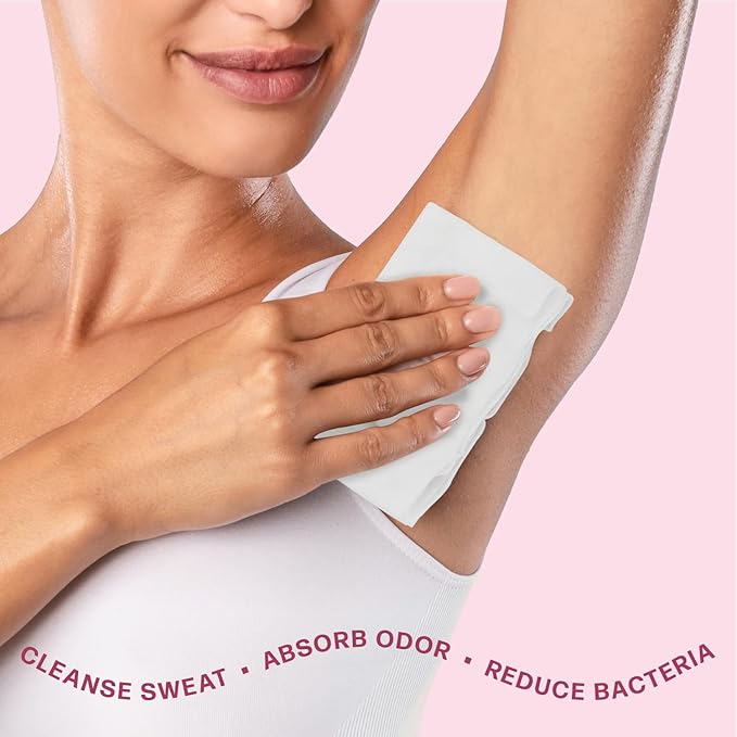 Dew Well Deodorant Wipes - Individually Wrapped Armpit Wipes - Aluminum Free Body Sheets with Natural Extracts - Rose Towelette for Travel - 50 Count, Pack of 1, Rose