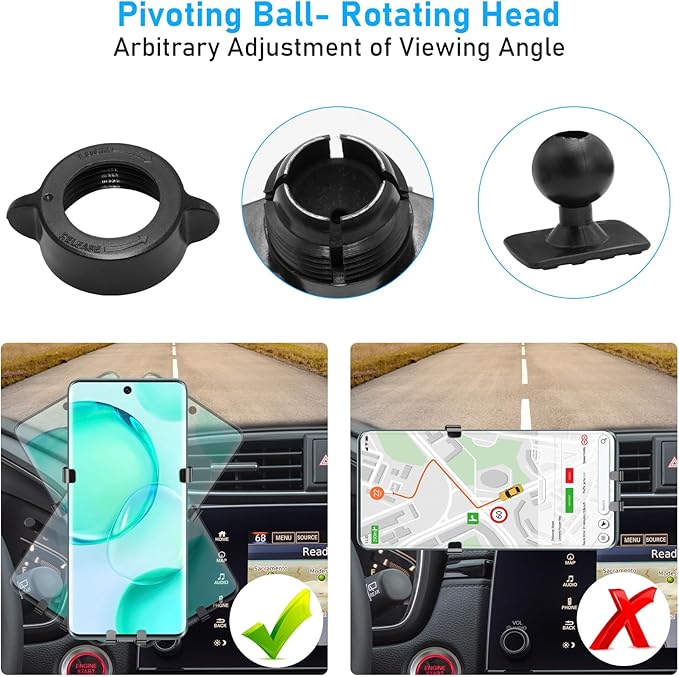 Compatible with 2017-2021 Honda CRV Car Air Vent Phone Holder Mount,for 5th Gen CRV Air Vent Phone Mount Holder Anti-Shake,Cell Phone Holder Mount-360 Degree Rotation CRV Dashboard Phone Stand