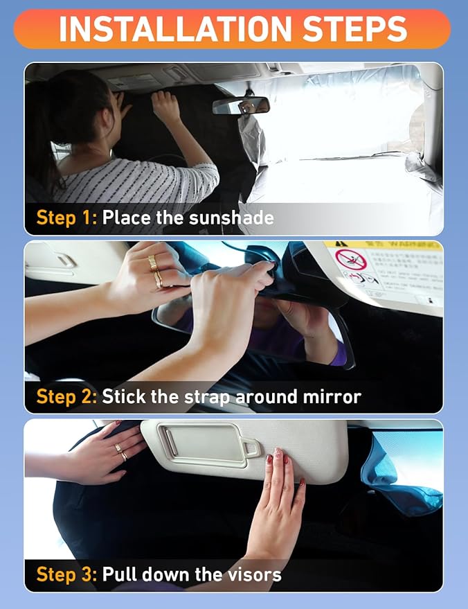 EcoNour Windshield Sunshade Compatible for Kia Stringer 2018-2021 2022 2023, Sun Visor for Front Windshield & Window Sun Shade Cover, UV Heat Blocker & Protector, Car Accessories
