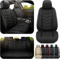 Car Seat Covers for Hyundai Sonata 2002-2025, Premium Nappa Leather Car Seat Cover, Stylish Sport Seat Covers， Automobile Seat Cover Sets.(Standard 5 Seats/Pure Black)