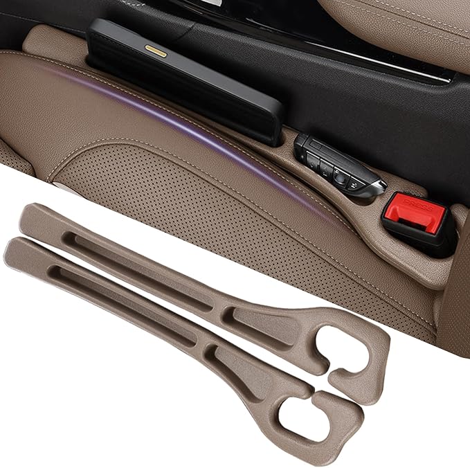 YLXGT Car Seat Gap Filler Organizer Universal for Car SUV Truck Accessories Seat Gap Plug Blocker with Storage Slot Brown 2 Pack