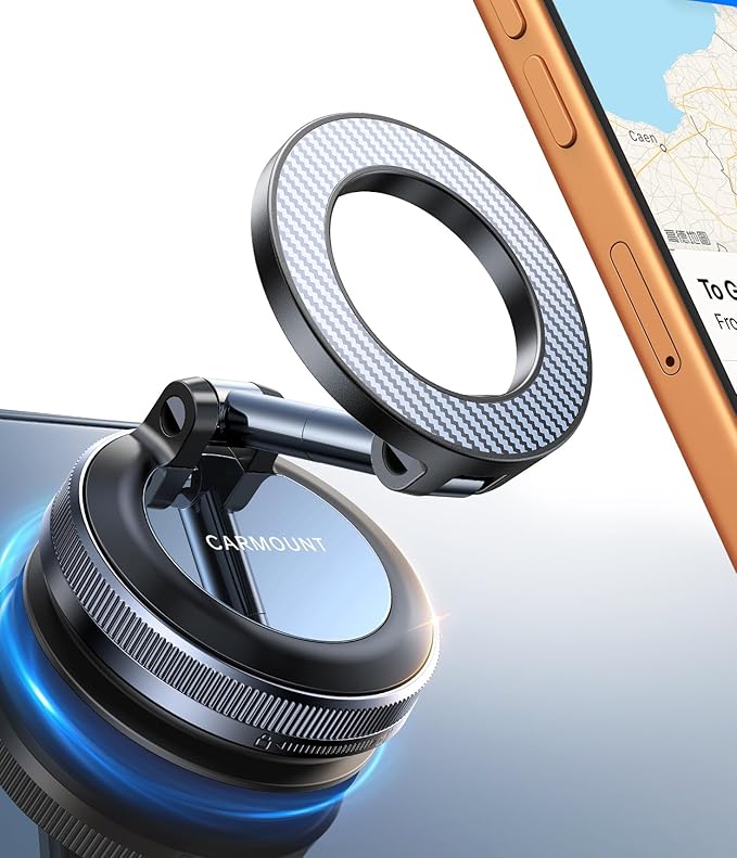 for Magsafe Car Mount carmount 2.0 Magnetic Phone Mount【True Military-Grade Durability】 Vacuum Magnetic Phone Holder for Car Tripod Cell Phone Car Mount Gifts for Mothers Day for iPhone 17 16 Samsung