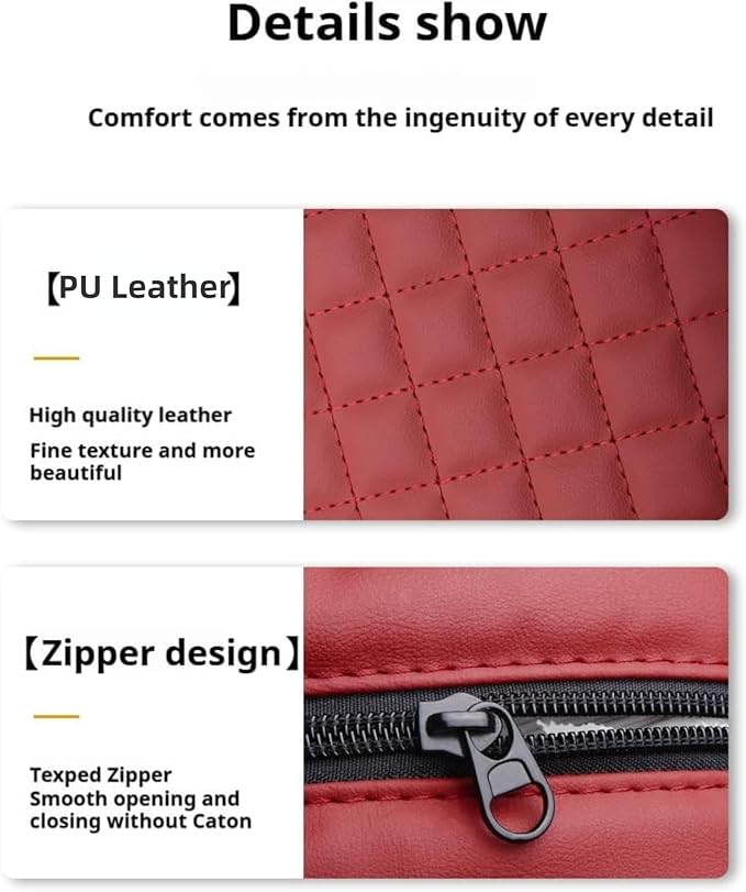 Center Console Cover Arm Rest Cover Leather Car Armrest Box Pad with Pocket Tissue Box Hole Auto Armrest Cover Cushion for Sedan Vehicle (Black)