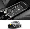 CDEFG Center Console Accessory Organizer Compatible with 2018 2019 2020 2021 2022 CHR C-HR, ABS Material Armrest Box Insert Tray (White)
