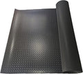 Boshen 5Ft x 17Ft Garage Floor Mat 2.5mm Thickened Rubber Flooring Roll 85sqft Diamond Plate PVC Rubber Trailer Mat Non-Slip Floor Protector Mat for Garage Warehouse Basement Trailer - Black