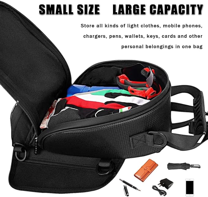 Motorcycle Tank Bag for Honda Rebel CMX 300 500 CMX300 CMX500, Strong Magnetic Waterproof Oxford Black Motorbike Quick Release Pannier Bag