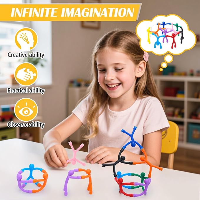 10Pcs Magnetic Travel Toys, Magnets Men for Kids, Cute Magnetic People Airplane Car Toddler Travel Essential, Fridge Magnets Sensory Fidget Toys for Adults Kids