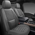 Car Seat Covers Front Pair,Universal Fit for Cars,SUVs,Trucks,and Sedans,Faux Leather Car Seat Cushion Compatible with Airbags,Waterproof Car Seat Protector,Grey