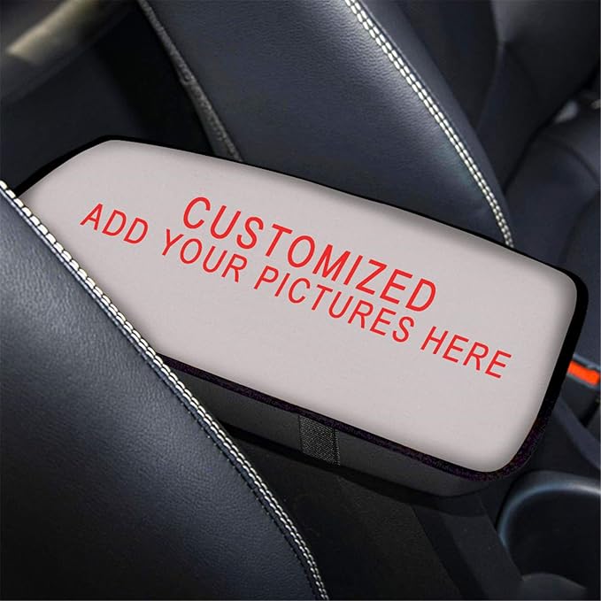 Dreaweet Customized Design Auto Center Console Pad, Neoprene Center Console Cover for Car SUV Sedan SUV Console Armrest Lid Cover for Men Women Decor Accessories