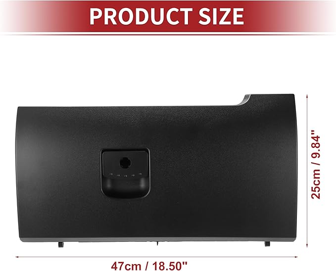 ACROPIX Dash Glove Box Door Lid Cover Glove Compartment Lid Fit for Volkswagen Beetle 2006-2010 No.1C1880247R Black - Pack of 1