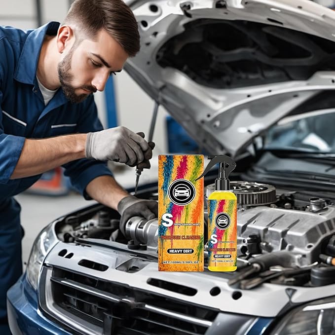 Automobile Heavy Duty Cleaning Spray, Stain Remover, 100ml, Car Cleaner, Vehicle Detailing, No Scrubbing Required, For Leather Seats Glass Panes SUV Trucks