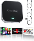 OTTOCAST 2025 Wireless CarPlay & Android Auto Adapter,Android 13 Magic CarPlay Box for Netflix/YouTube/TikTok +,FOTA Update,Split Screen,Plug & Play,Auto Bluetooth Connection,App Download,E2
