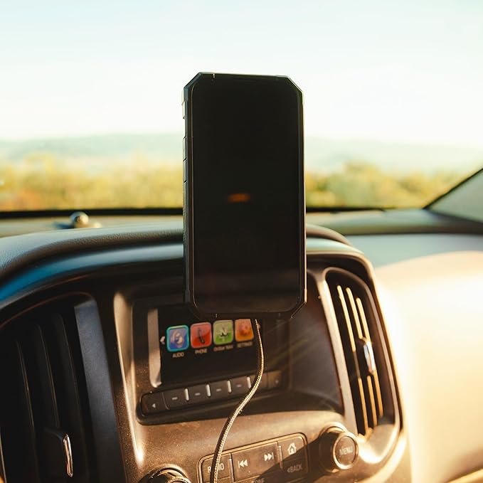 ROKFORM Wireless Car Charger, Magnetic Swivel Dash Mount, Compatible with Mag Safe Cases, Adhesive Phone Holder, USB-C to USB-C Cable Included (Black)