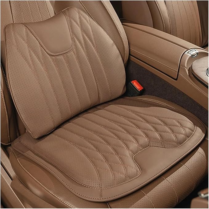 F Car Seat Cushion for BMW All Model I3 I4 I8 X1 X2 X3 X4 X5 X5M X6 X7 Z4 Car Lumbar Support Pillow Auto Seat Waist Back Cushion Y (Color : Brown A)