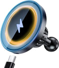 Magnetic Wireless Charging Phone Holder with 20mm Ball Mount for MagSafe Charge, [Heavy-Duty] 20mm Ball for MagSafe Charger Compatible with Bulletpoint Mounting Solutions