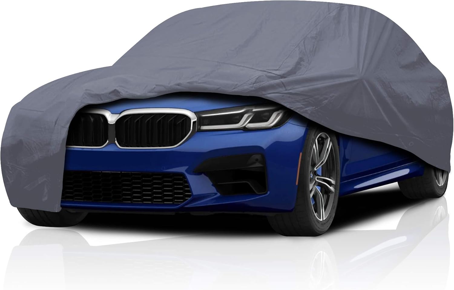 5 Layer Car Cover for Cadillac CT6 2016-2020 Sedan 4-Door Semi Custom Fit Full Coverage Heavy Duty All Weather Protection Breathable Dust Wind Shield
