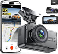 JOMISE A80-T Dash Cam Front and Rear 4K, Touch Button Dual Control, STARVIS 2 IMX675, 5GHz WiFi 20MB/s Download, Dash Camera for Cars with 3.18" Screen, 64GB Card Included