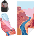 1 Pack Car Seat Towel Covers with Storage Bag 63 x 32 Inch Athletic Running Towel Seat Sweat Washable Non Slip Cover Gift for Car Outdoor Sport Activities (Grand Canyon)
