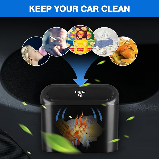 Canvcle Door Side Storage Box and Trash Can for 2024 2025 2026 Refresh Tesla Model 3 Highland Accessories Front Rear Door Insert Slot Storage Tray Organizer Protector Garbage Bin with Trash Bags 6PCS