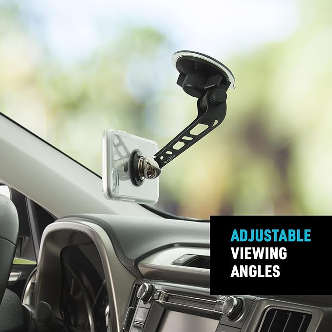 Nite Ize Steelie Windshield Kit - Magnetic Cell Phone Holder for Car Accessories - Sturdy Car Windshield Mount for Cell Phones - Orbiter