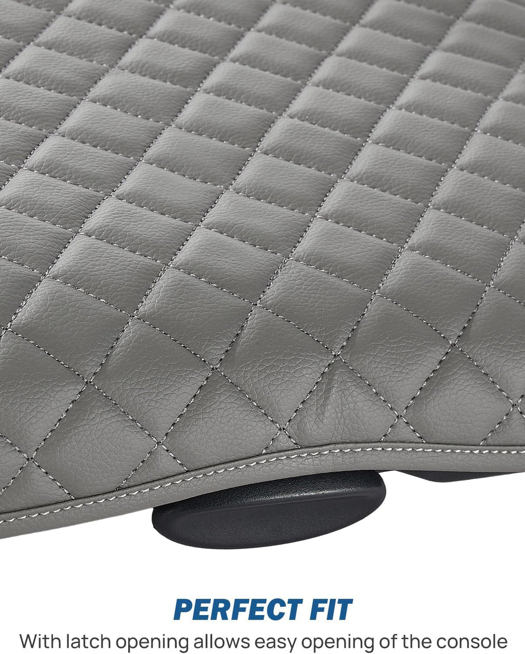 JOYTUTUS Center Console Cover Compatible with 2002-2012 Ram 1500 2500 3500 Jump Seat Console, Leather Arm Rest Armrest Cover for Car, Durable Middle Console Cover, Car Arm Rest Cover Replacement, Gray