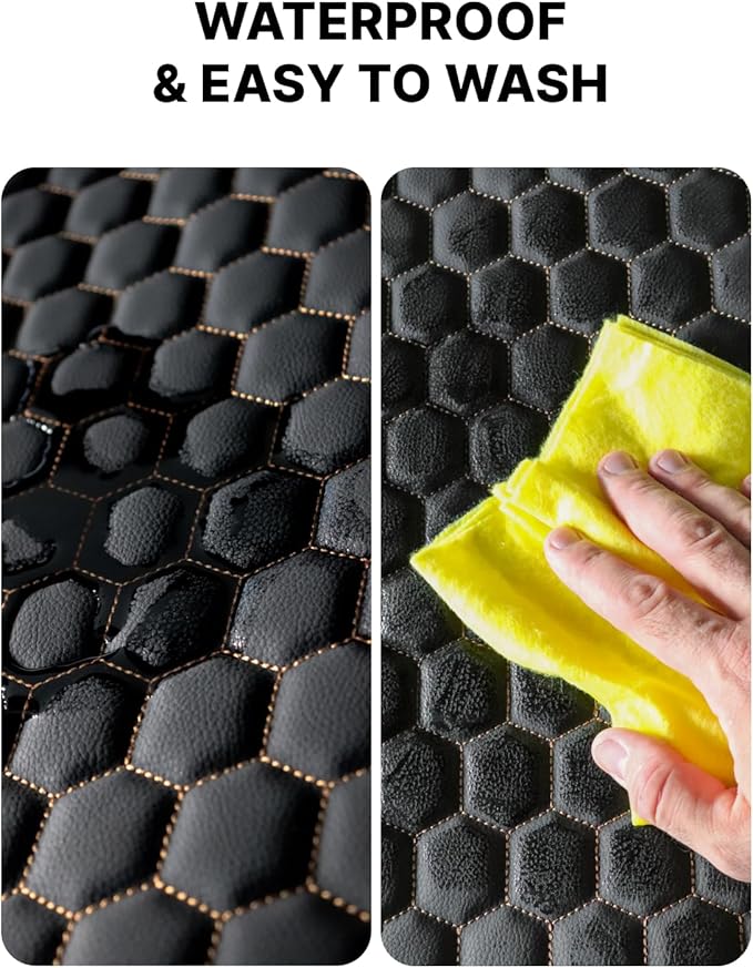 Owleys Set Seat Back Organizer & Car Seat Protector Hexy Waterproof & Non-Slip Protector for Child Car Cushion for Leather and Fabric Seats (Hexy Set 2)